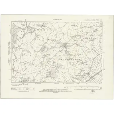 1916 Map of Glamorgan XXXVIII.SW, 1922 Print