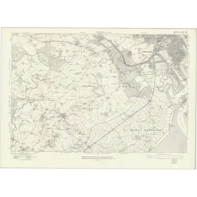 1916 Map of Glamorgan XXXVIII, 1922 Print