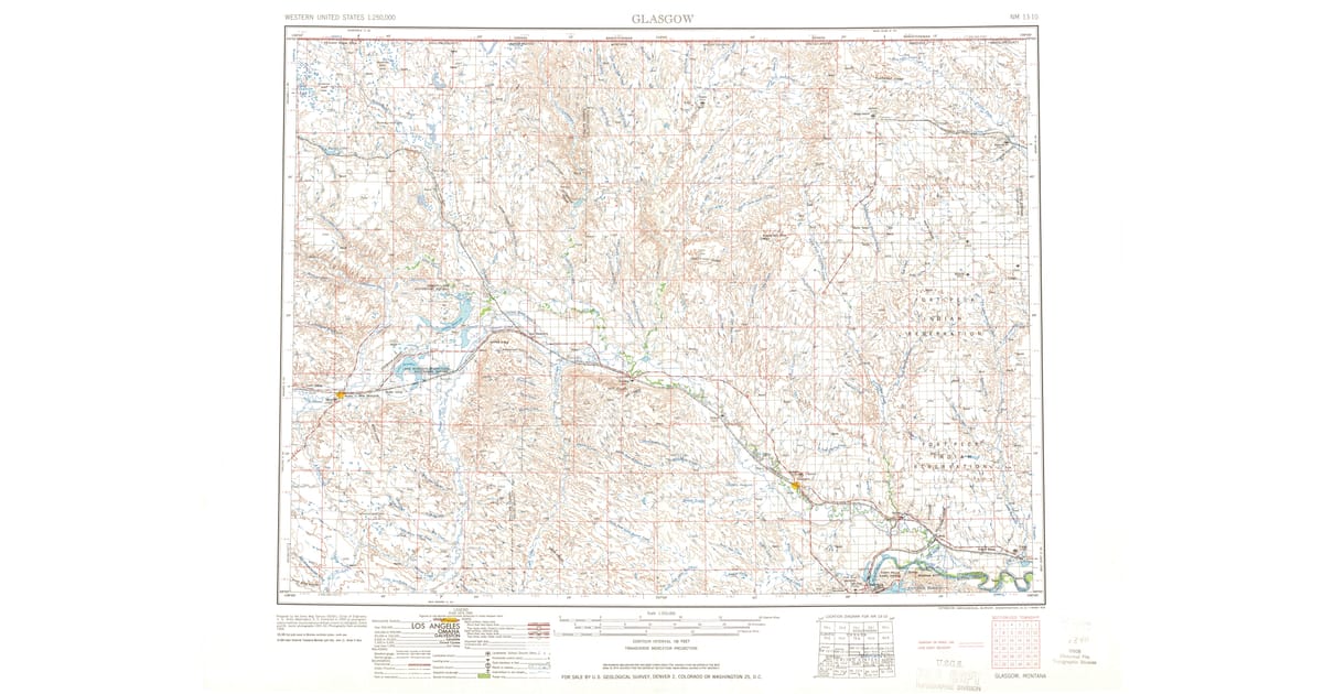 1958 Map of Glasgow, MT — High-Res | Pastmaps