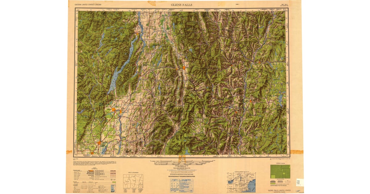 1950s Maps of Gilsum NH Pastmaps - Glens Falls Warren County Ny Usgs Topo 1950 Og 1200x630 
