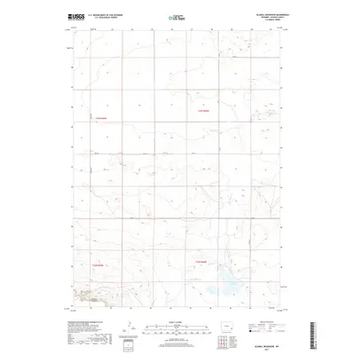 2017 Map of Glomill Reservoir, 2017 Print