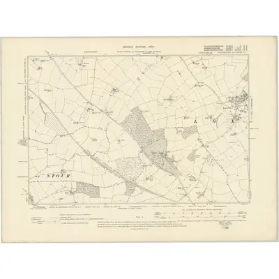 1900 Map of Gloucestershire II.SE, 1904 Print