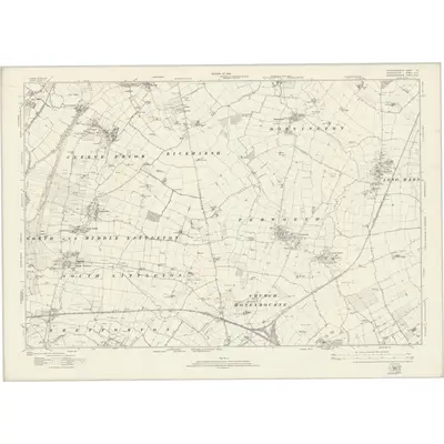 1921 Map of Gloucestershire III, 1924 Print