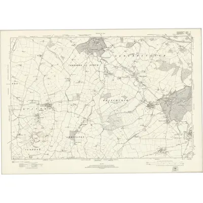 1921 Map of Gloucestershire IV, 1924 Print