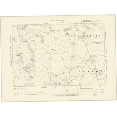 1900 Map of Gloucestershire IX.NE, 1904 Print
