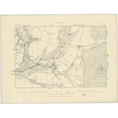 1882 Map of Gloucestershire L.NE, 1884 Print