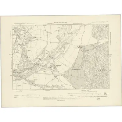 1901 Map of Gloucestershire L.NE, 1903 Print