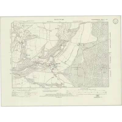 1920 Map of Gloucestershire L.NE, 1924 Print