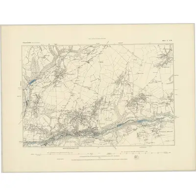 1881 Map of Gloucestershire L.NW, 1883 Print