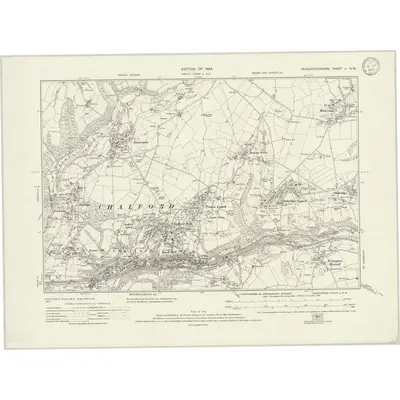 1920 Map of Gloucestershire L.NW, 1924 Print