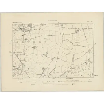 1882 Map of Gloucestershire L.SW, 1884 Print