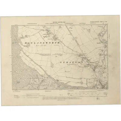 1901 Map of Gloucestershire LI.NW, 1903 Print