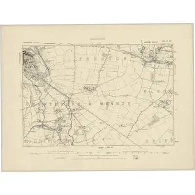 1875 Map of Gloucestershire LI.SE, 1885 Print