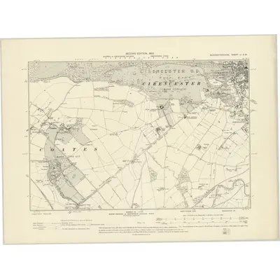 1901 Map of Gloucestershire LI.SW, 1903 Print