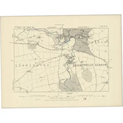 1876 Map of Gloucestershire LII.NE, 1886 Print