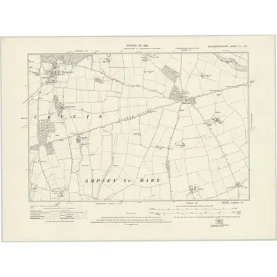 1920 Map of Gloucestershire LII.NW, 1924 Print