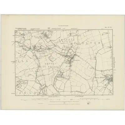 1875 Map of Gloucestershire LII.SW, 1884 Print
