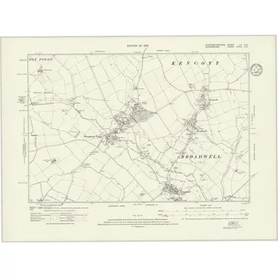 1919 Map of Gloucestershire LIII.NE, 1923 Print