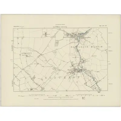 1881 Map of Gloucestershire LIII.NW, 1884 Print