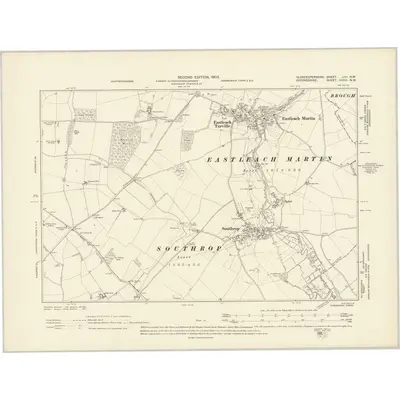 1898 Map of Gloucestershire LIII.NW, 1903 Print