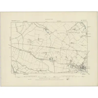 1876 Map of Gloucestershire LIII.SW, 1884 Print