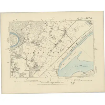 1880 Map of Gloucestershire LIV.NE, 1886 Print