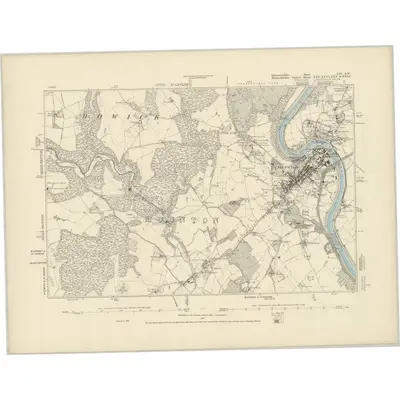 1881 Map of Gloucestershire LIV.SW, 1887 Print
