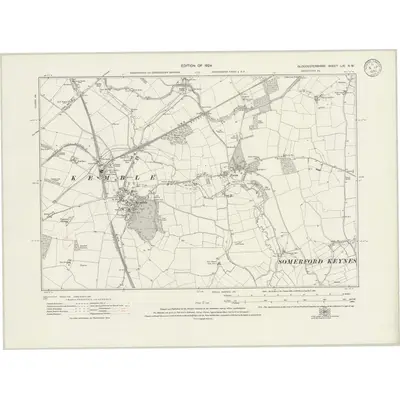 1920 Map of Gloucestershire LIX.NW, 1924 Print