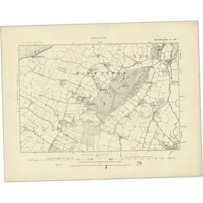 1879 Map of Gloucestershire LV.NE, 1886 Print