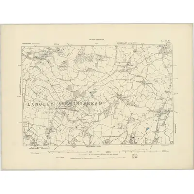1879 Map of Gloucestershire LV.SE, 1884 Print