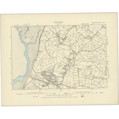 1879 Map of Gloucestershire LV.SW, 1886 Print