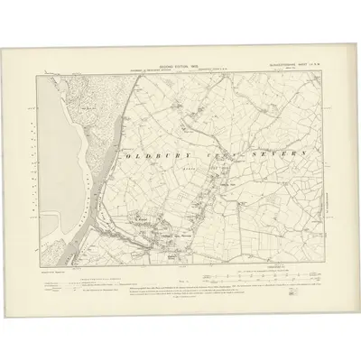 1901 Map of Gloucestershire LV.SW, 1903 Print