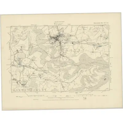 1881 Map of Gloucestershire LVI.NE, 1886 Print