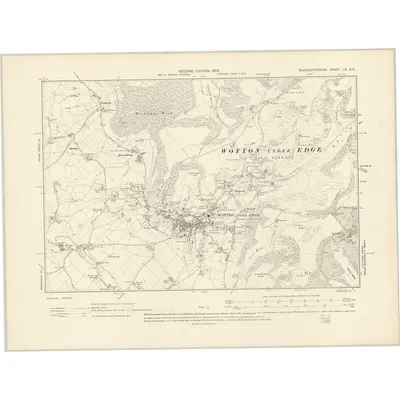 1901 Map of Gloucestershire LVI.SE, 1903 Print