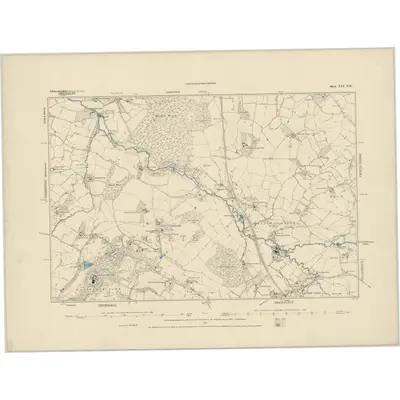 1881 Map of Gloucestershire LVI.SW, 1886 Print