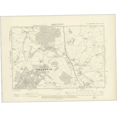 1901 Map of Gloucestershire LVI.SW, 1903 Print