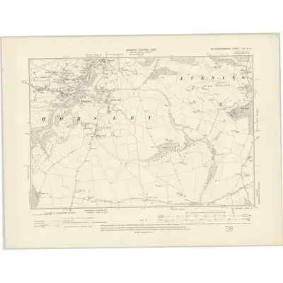 1901 Map of Gloucestershire LVII.NE, 1903 Print