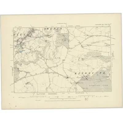 1881 Map of Gloucestershire LVII.NW, 1886 Print