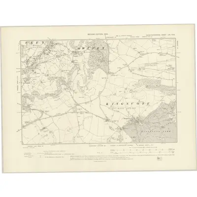 1901 Map of Gloucestershire LVII.NW, 1903 Print