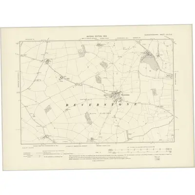 1901 Map of Gloucestershire LVII.SE, 1903 Print