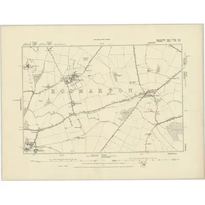 1881 Map of Gloucestershire LVIII.NE, 1887 Print