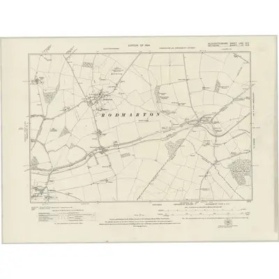 1919 Map of Gloucestershire LVIII.NE, 1924 Print