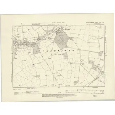 1901 Map of Gloucestershire LVIII.NW, 1903 Print