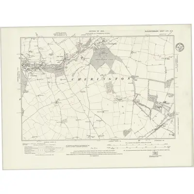 1919 Map of Gloucestershire LVIII.NW, 1935 Print
