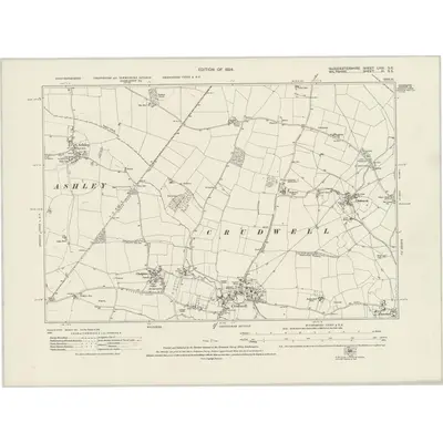 1919 Map of Gloucestershire LVIII.SE, 1924 Print