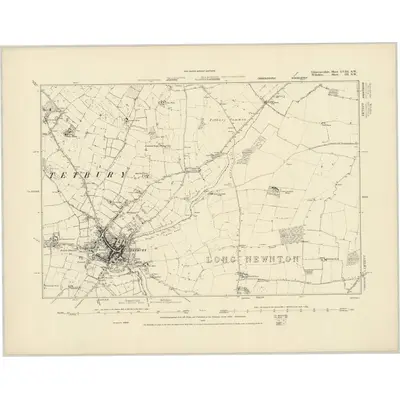 1881 Map of Gloucestershire LVIII.SW, 1886 Print