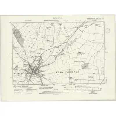 1919 Map of Gloucestershire LVIII.SW, 1937 Print
