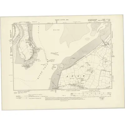 1900 Map of Gloucestershire LXII.NE, 1903 Print