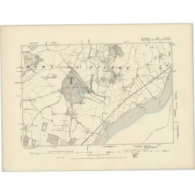 1880 Map of Gloucestershire LXII.NW, 1887 Print