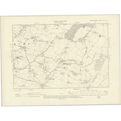 1901 Map of Gloucestershire LXIII.NE, 1903 Print